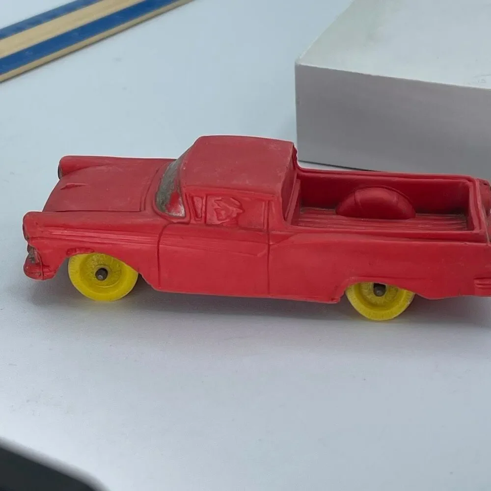 Vintage 1957 Auburn Rubber red rubber  #610 Ford Ranchero.